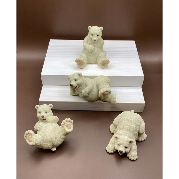 (4) Polar Bear Figurines from the 2001 Summit Collection - Picture 2 of 8